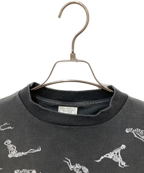 USED（ユーズド）USED (ユーズド) ガイコツプリントTシャツ グレー サイズ:XLの古着・服飾アイテム