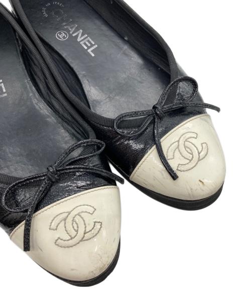CHANEL（シャネル）CHANEL (シャネル) バレリーナ ココマーク ブラック サイズ:記載なしの為実寸参照の古着・服飾アイテム