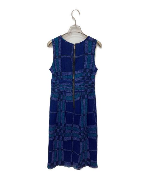 BURBERRY LONDON（バーバリーロンドン）BURBERRY LONDON (バーバリーロンドン) 総柄ノースリーブワンピース ネイビー サイズ:38の古着・服飾アイテム