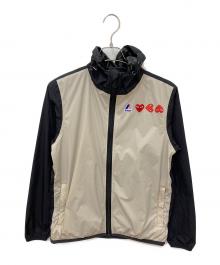PLAY COMME des GARCONS×K-WAY（プレイコムデギャルソン×ケイウェイ）の古着「ハートワッペンフーデッドジャケット」｜ベージュ×ブラック