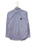 PLAY COMME des GARCONS（プレイコムデギャルソン）の古着「Stripe Shirt With Black Emblem Pattern A」｜ブルー×ホワイト