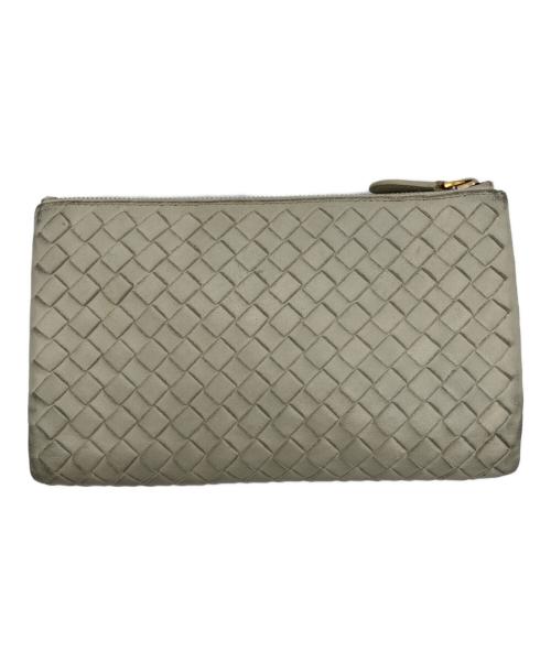 BOTTEGA VENETA（ボッテガベネタ）BOTTEGA VENETA (ボッテガベネタ) イントレチャート長財布 グレーの古着・服飾アイテム