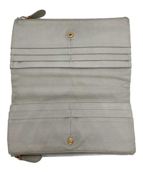 BOTTEGA VENETA（ボッテガベネタ）BOTTEGA VENETA (ボッテガベネタ) イントレチャート長財布 グレーの古着・服飾アイテム