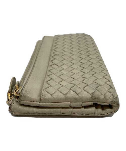 BOTTEGA VENETA（ボッテガベネタ）BOTTEGA VENETA (ボッテガベネタ) イントレチャート長財布 グレーの古着・服飾アイテム