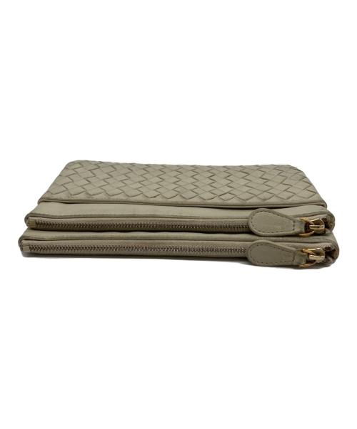 BOTTEGA VENETA（ボッテガベネタ）BOTTEGA VENETA (ボッテガベネタ) イントレチャート長財布 グレーの古着・服飾アイテム