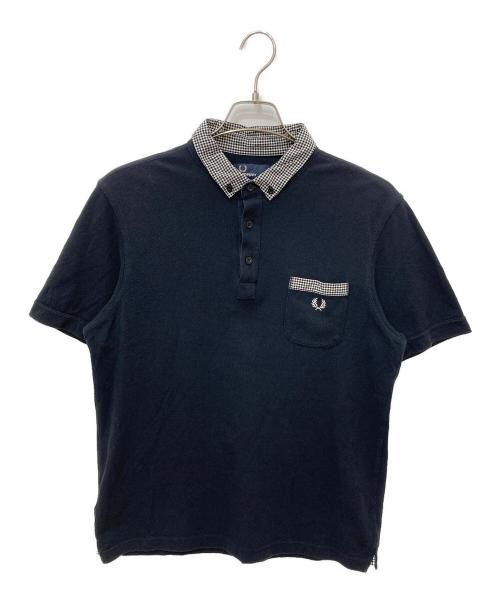 FRED PERRY（フレッドペリー）FRED PERRY (フレッドペリー) ギンガムトリムシャツ ネイビー サイズ:Lの古着・服飾アイテム