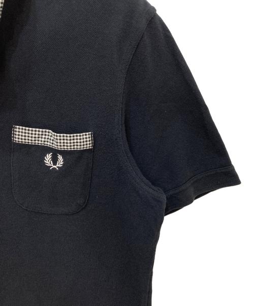 FRED PERRY（フレッドペリー）FRED PERRY (フレッドペリー) ギンガムトリムシャツ ネイビー サイズ:Lの古着・服飾アイテム