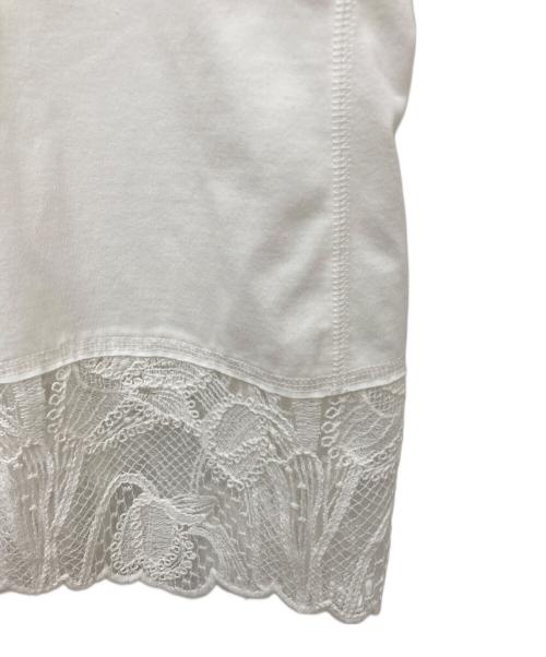 Adam et Rope（アダム エ ロペ）Adam et Rope (アダム エ ロペ) レースコンビT ホワイト サイズ:Ｆ 未使用品の古着・服飾アイテム
