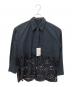 MAISON SPECIAL（メゾンスペシャル）の古着「Hem Embroidery Neck Tie Shirt　ヘムエンブロイダリーネクタイシャツ」｜ネイビー