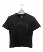 stussyステューシー）の古着「プリントTシャツ」｜ブラック