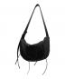 matin kim (マーティン・キム) HALF SHIRRING RIBBON ROUND BAG ブラック：7000円