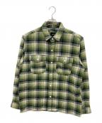 HUFハフ）の古着「HOMBRE PLAID L/S SHIRT」｜グリーン