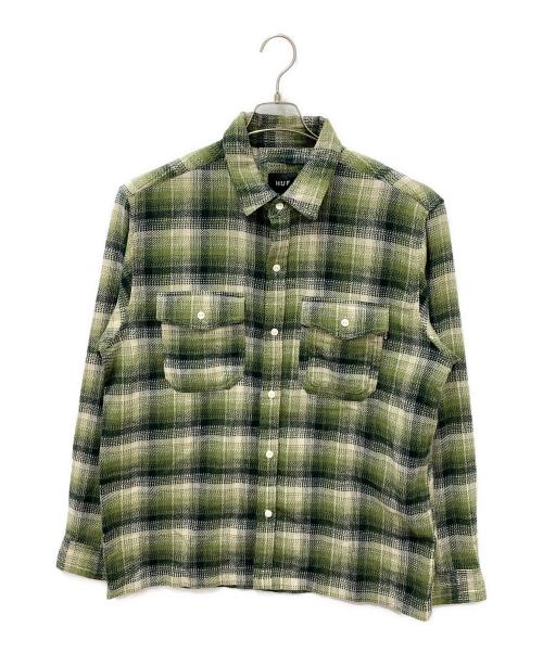 HUF（ハフ）HUF (ハフ) HOMBRE PLAID L/S SHIRT グリーン サイズ:XLの古着・服飾アイテム