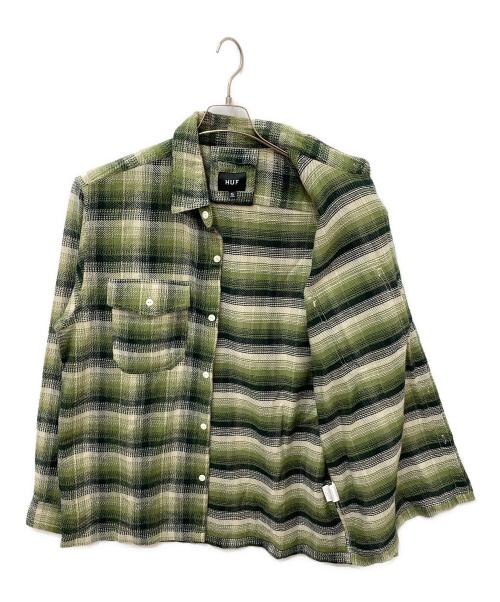HUF（ハフ）HUF (ハフ) HOMBRE PLAID L/S SHIRT グリーン サイズ:XLの古着・服飾アイテム