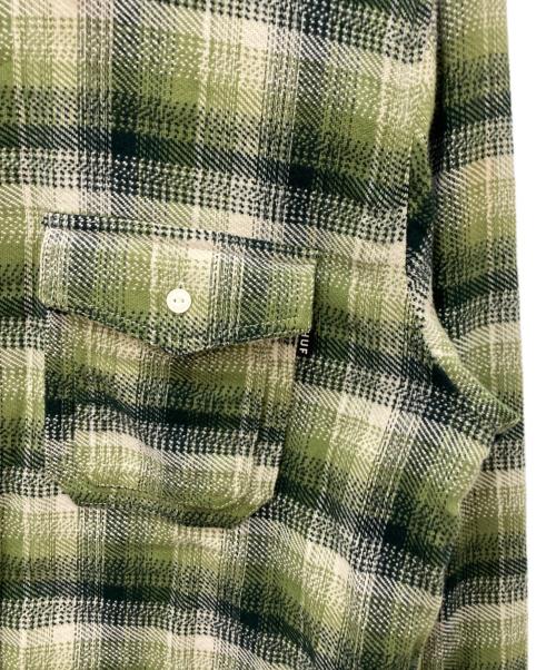 HUF（ハフ）HUF (ハフ) HOMBRE PLAID L/S SHIRT グリーン サイズ:XLの古着・服飾アイテム