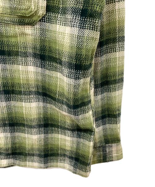 HUF（ハフ）HUF (ハフ) HOMBRE PLAID L/S SHIRT グリーン サイズ:XLの古着・服飾アイテム