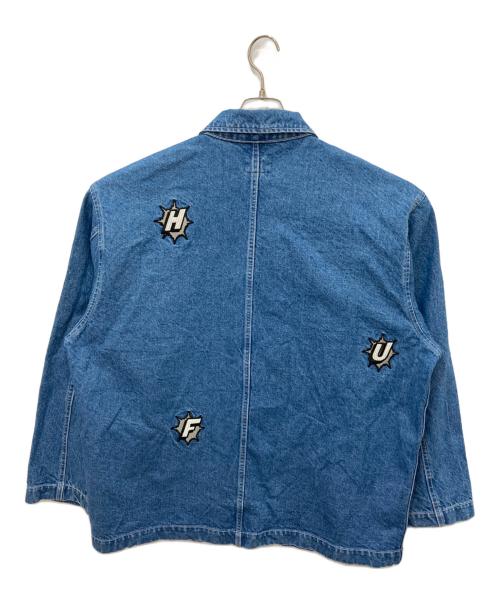 HUF（ハフ）HUF (ハフ) INFINITY JEWEL デニムカバーオールジャケット ブルー サイズ:XXLの古着・服飾アイテム