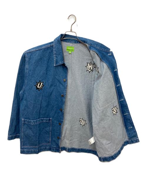 HUF（ハフ）HUF (ハフ) INFINITY JEWEL デニムカバーオールジャケット ブルー サイズ:XXLの古着・服飾アイテム
