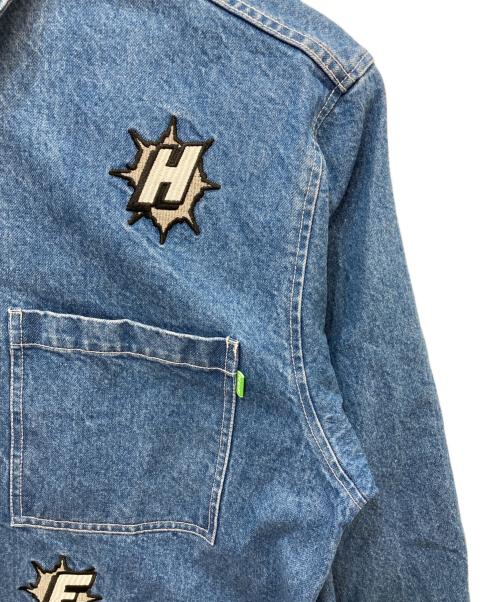 HUF（ハフ）HUF (ハフ) INFINITY JEWEL デニムカバーオールジャケット ブルー サイズ:XXLの古着・服飾アイテム