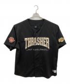 HUF×THRASHERハフ×スラッシャー）の古着「ゲームシャツ」｜ブラック