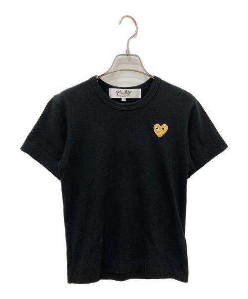 PLAY COMME des GARCONS（プレイコムデギャルソン）PLAY COMME des GARCONS (プレイコムデギャルソン) T-Shirt With Gold Emblem ブラック サイズ:XXSの古着・服飾アイテム