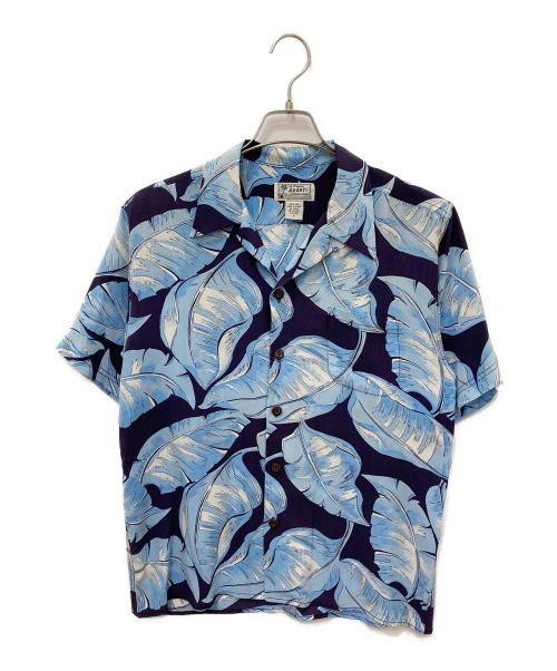 AVANTI（アヴァンティ）AVANTI (アヴァンティ) シルクオープンカラーシャツ ブルー サイズ:Ｓの古着・服飾アイテム