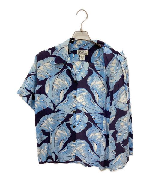 AVANTI（アヴァンティ）AVANTI (アヴァンティ) シルクオープンカラーシャツ ブルー サイズ:Ｓの古着・服飾アイテム