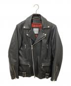 BUFFALO BOBSバッファローボブズ）の古着「ダブルライダースジャケット」｜ブラック