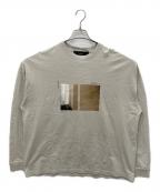 meanswhileミーンズワイル）の古着「ABSTRACT PHOTOGRAPH L/S TEE」｜ベージュ