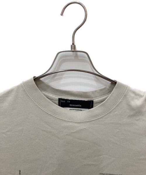 meanswhile（ミーンズワイル）meanswhile (ミーンズワイル) ABSTRACT PHOTOGRAPH L/S TEE ベージュ サイズ:3 未使用品の古着・服飾アイテム