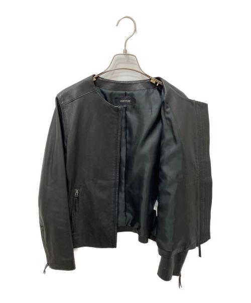 UNTITLED（アンタイトル）UNTITLED (アンタイトル) シングルレザージャケット ブラック サイズ:3の古着・服飾アイテム