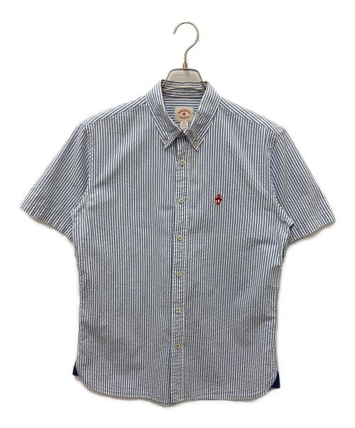 BROOKS BROTHERS Red Fleece（ブルックスブラザーズレッドフリース）BROOKS BROTHERS Red Fleece (ブルックスブラザーズレッドフリース) ストライプBDシャツ ブルー サイズ:Mの古着・服飾アイテム