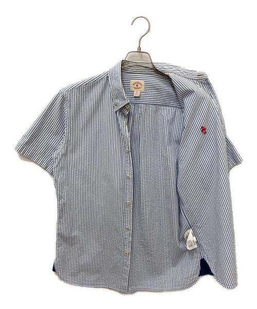 BROOKS BROTHERS Red Fleece（ブルックスブラザーズレッドフリース）BROOKS BROTHERS Red Fleece (ブルックスブラザーズレッドフリース) ストライプBDシャツ ブルー サイズ:Mの古着・服飾アイテム