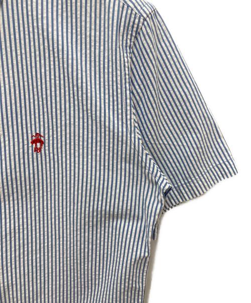 BROOKS BROTHERS Red Fleece（ブルックスブラザーズレッドフリース）BROOKS BROTHERS Red Fleece (ブルックスブラザーズレッドフリース) ストライプBDシャツ ブルー サイズ:Mの古着・服飾アイテム
