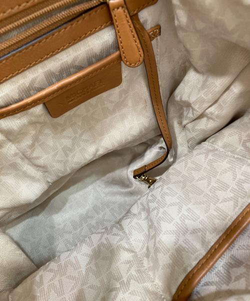 MICHAEL KORS（マイケルコース）MICHAEL KORS (マイケルコース) デニム レザー 巾着リュックサック インディゴの古着・服飾アイテム