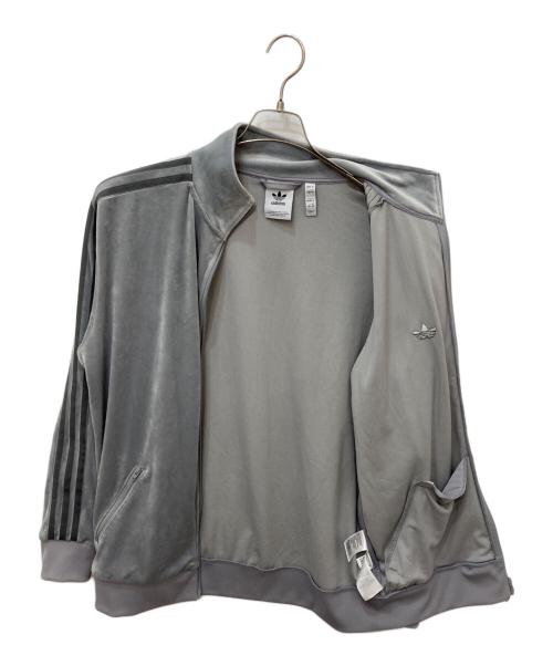 adidas（アディダス）adidas (アディダス) BECKENBAUER VELOUR TRACKTOP LIGHT ONYX グレー サイズ:Sの古着・服飾アイテム