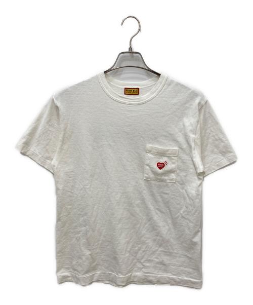 HUMAN MADE（ヒューマンメイド）HUMAN MADE (ヒューマンメイド) ポケットTシャツ ホワイト サイズ:Sの古着・服飾アイテム