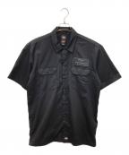 Dickies×HARLEY-DAVIDSONディッキーズ×ハーレーダビッドソン）の古着「ワークシャツ」｜ブラック