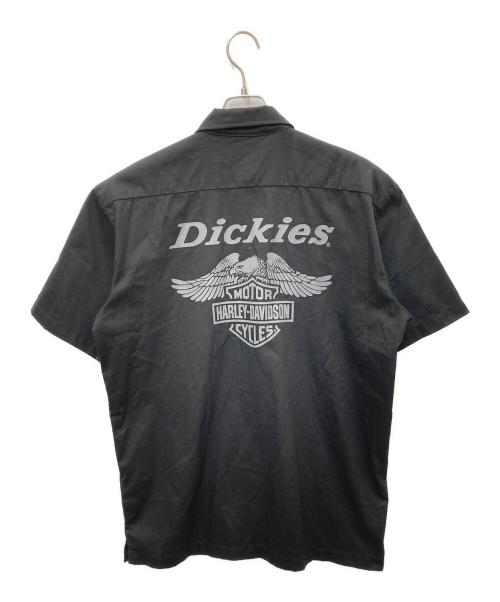 Dickies（ディッキーズ）Dickies (ディッキーズ) HARLEY-DAVIDSON (ハーレーダビッドソン) ワークシャツ ブラック サイズ:Lの古着・服飾アイテム