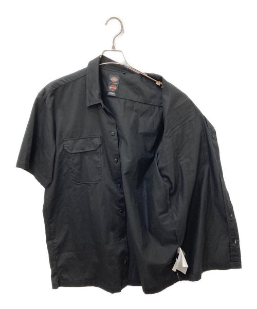 Dickies（ディッキーズ）Dickies (ディッキーズ) HARLEY-DAVIDSON (ハーレーダビッドソン) ワークシャツ ブラック サイズ:Lの古着・服飾アイテム