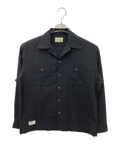 Schott（ショット）Schott (ショット) HV SHIRT PLAIN/ヘンプビスコース シャツ ブラック サイズ:Lの古着・服飾アイテム