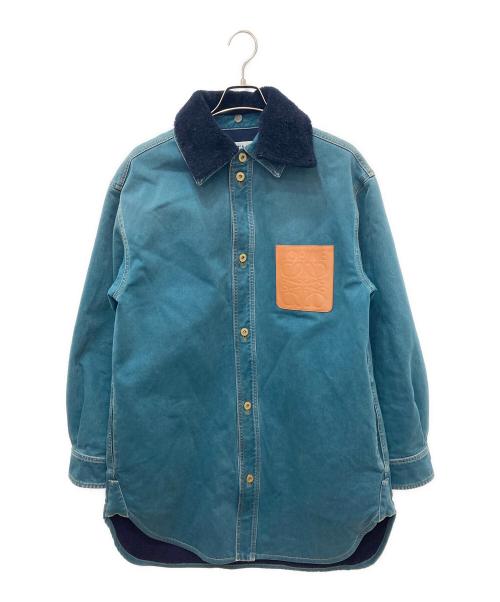 LOEWE（ロエベ）LOEWE (ロエベ) シアリングカラー デニム オーバーシャツ ネイビー サイズ:44の古着・服飾アイテム