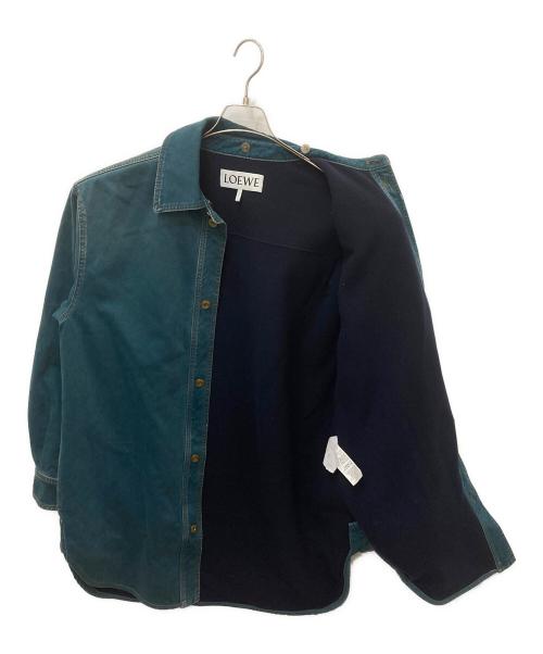 LOEWE（ロエベ）LOEWE (ロエベ) シアリングカラー デニム オーバーシャツ ネイビー サイズ:44の古着・服飾アイテム