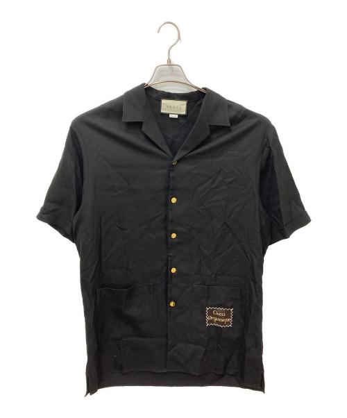 GUCCI（グッチ）GUCCI (グッチ) Orgasmique Bowling Shirt ブラック サイズ:48の古着・服飾アイテム