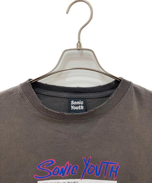 SONIC YOUTH（ソニックユース）sonic youth (ソニックユース) 加工プリントTシャツ ブラック サイズ:記載なしの為実寸参照の古着・服飾アイテム