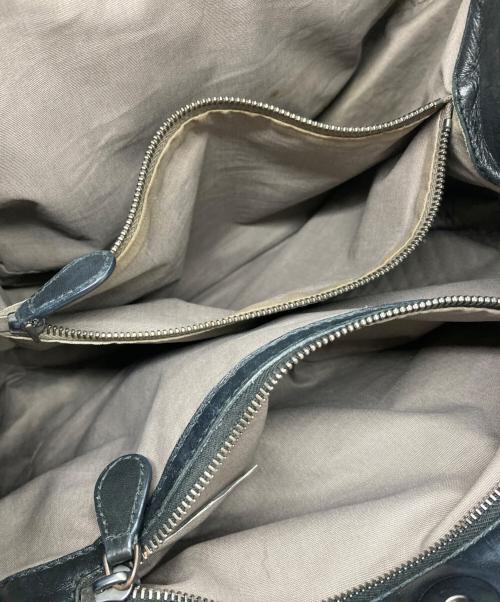 BOTTEGA VENETA（ボッテガベネタ）BOTTEGA VENETA (ボッテガベネタ) イントレチャートレザーハンドバッグ ブラックの古着・服飾アイテム