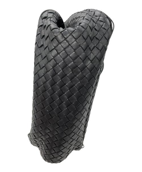 BOTTEGA VENETA（ボッテガベネタ）BOTTEGA VENETA (ボッテガベネタ) イントレチャートレザーハンドバッグ ブラックの古着・服飾アイテム