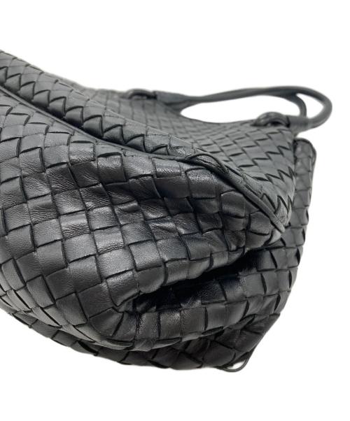BOTTEGA VENETA（ボッテガベネタ）BOTTEGA VENETA (ボッテガベネタ) イントレチャートレザーハンドバッグ ブラックの古着・服飾アイテム