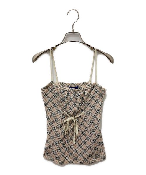 BURBERRY BLUE LABEL（バーバリー ブルー レーベル）BURBERRY BLUE LABEL (バーバリー ブルー レーベル) ノバチェックキャミソール ベージュ サイズ:38の古着・服飾アイテム