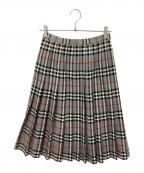 Burberry'sバーバリーズ）の古着「ウールチェックスカート」｜グレー